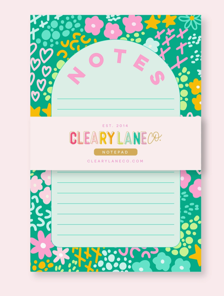 Emerald Rainbow Garden Notepad