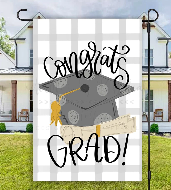Congrats Grad Garden Flag