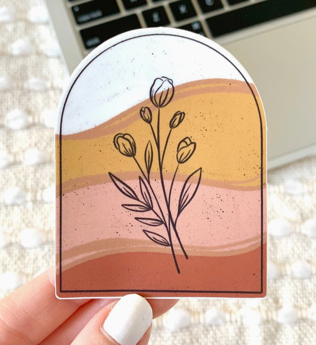 Arch + Tulips Sticker