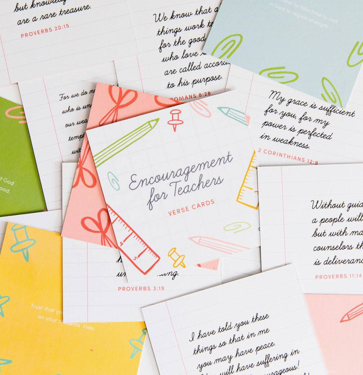 Encouragement For Teachers Verse Cards