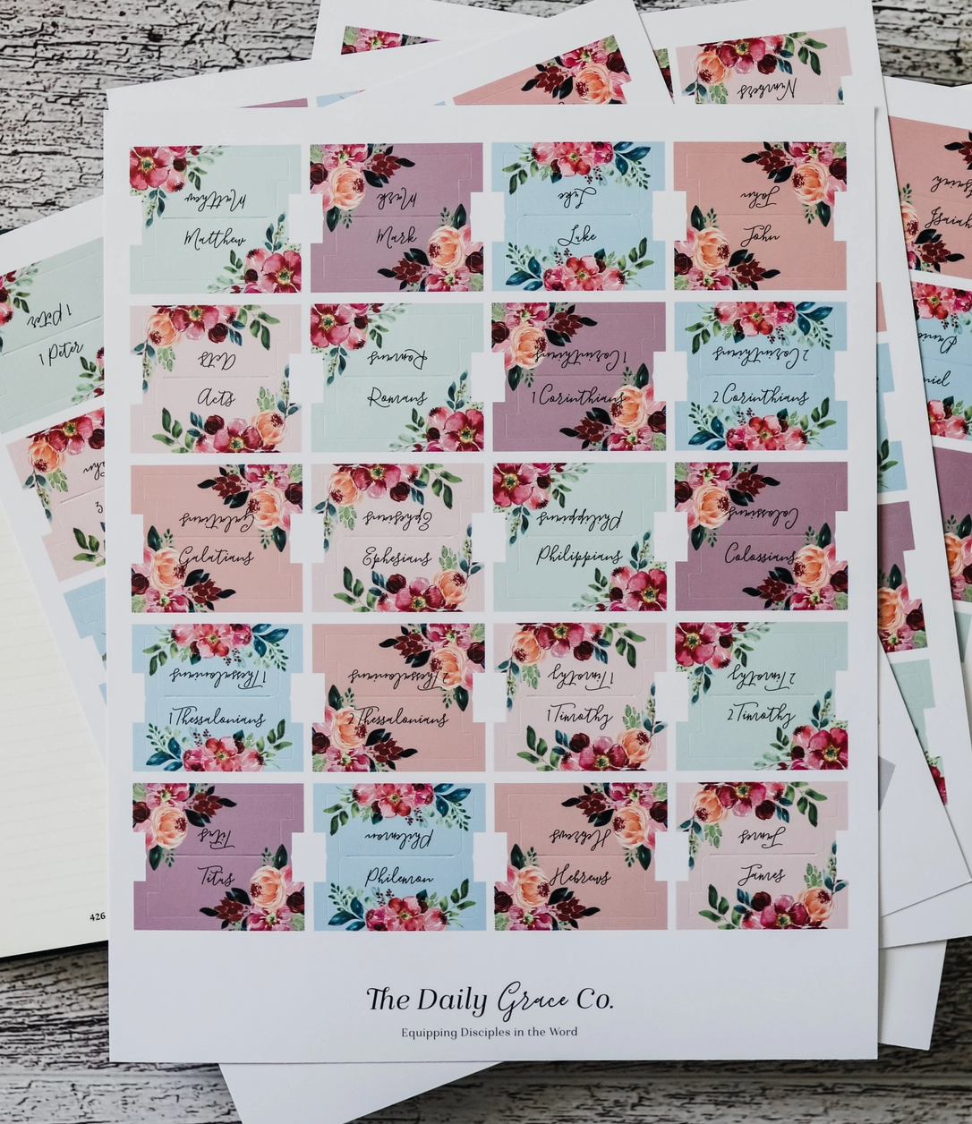 Floral Bible Tabs