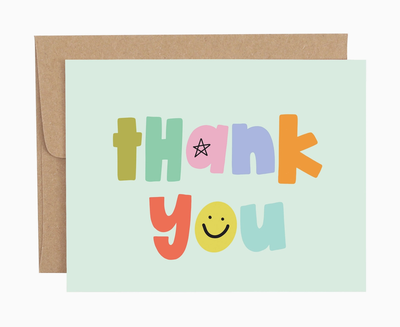 Happy Face Thank You Greeting Card