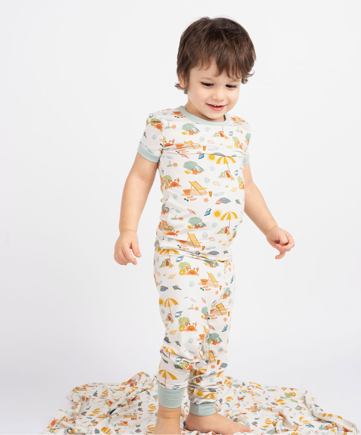 Beach Day Summer Kids Bamboo Pajama Set