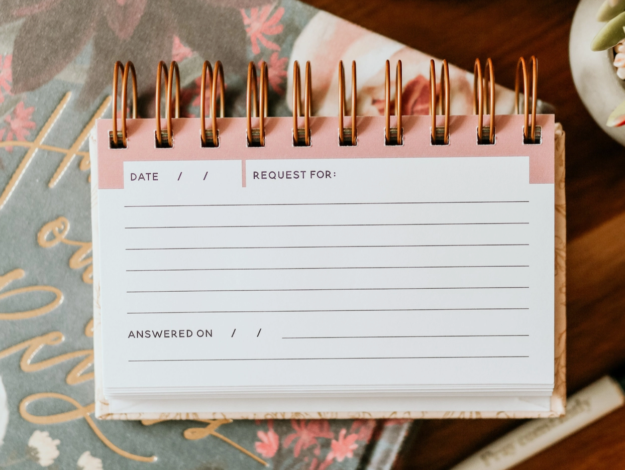 Mini Prayer Request Journal - Blush