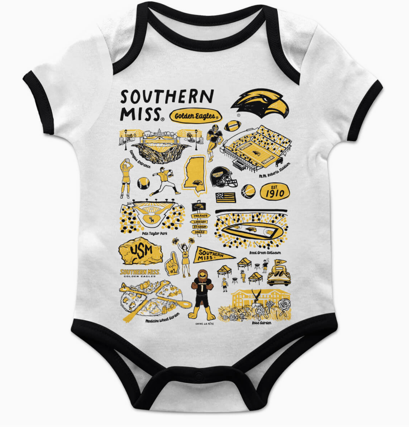 Southern Miss Sketched Onesie