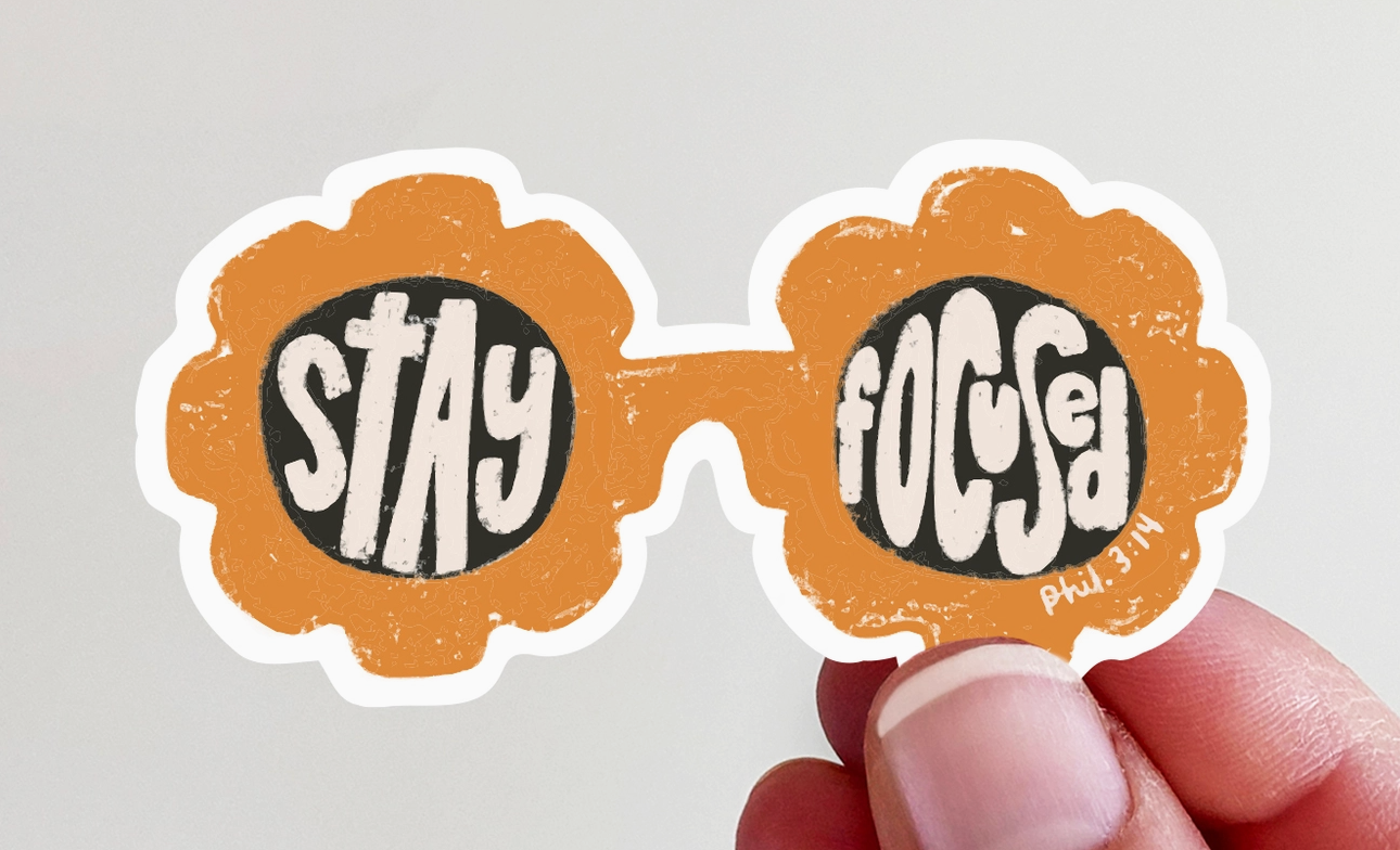 Stay Focused Sunglasses Vinyl Sticker