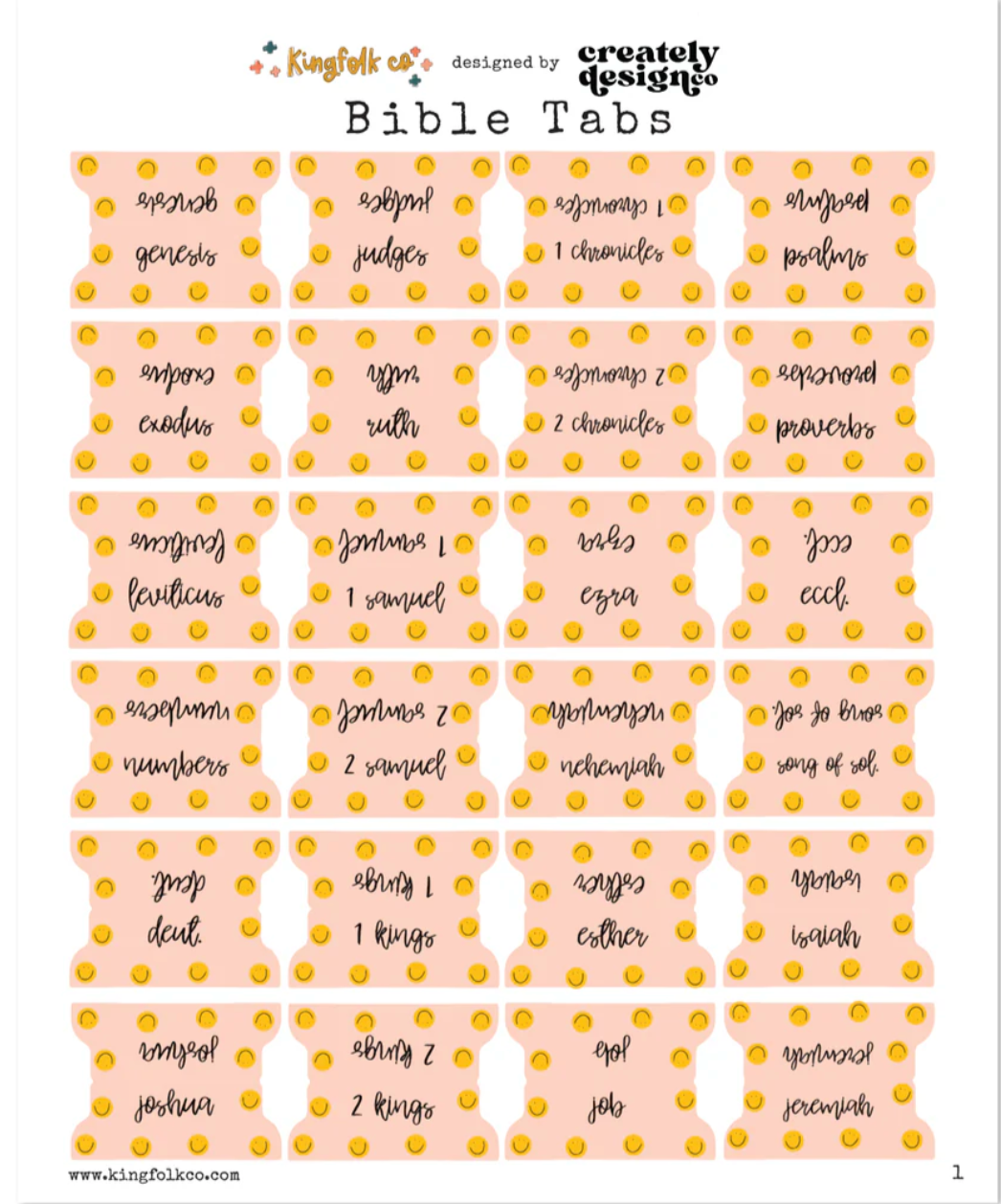 Kingfolk Bible Tabs