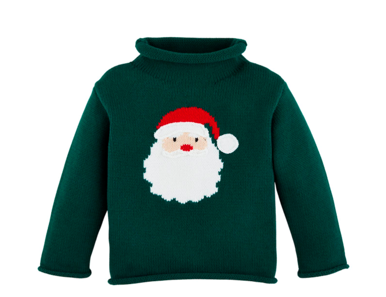 Green Santa Rollneck Sweater