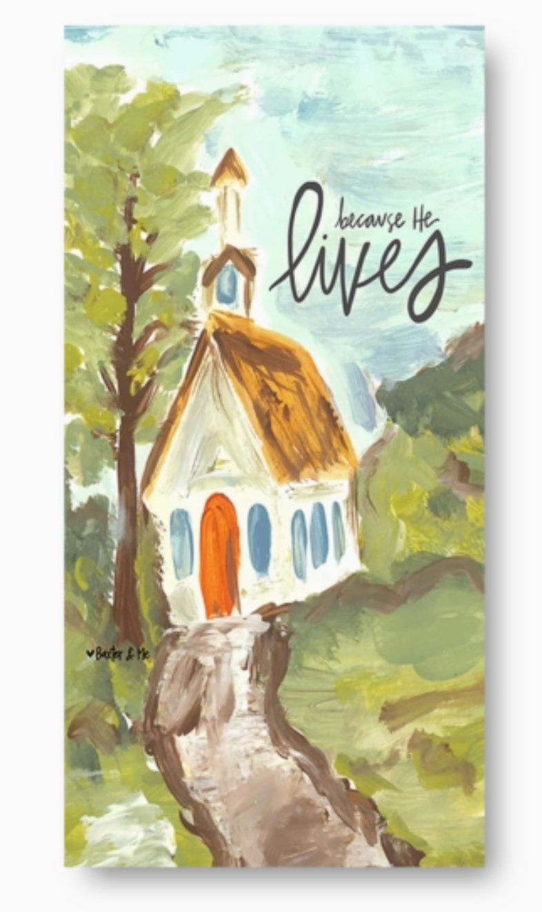 Because He Lives Wrapped Canvas