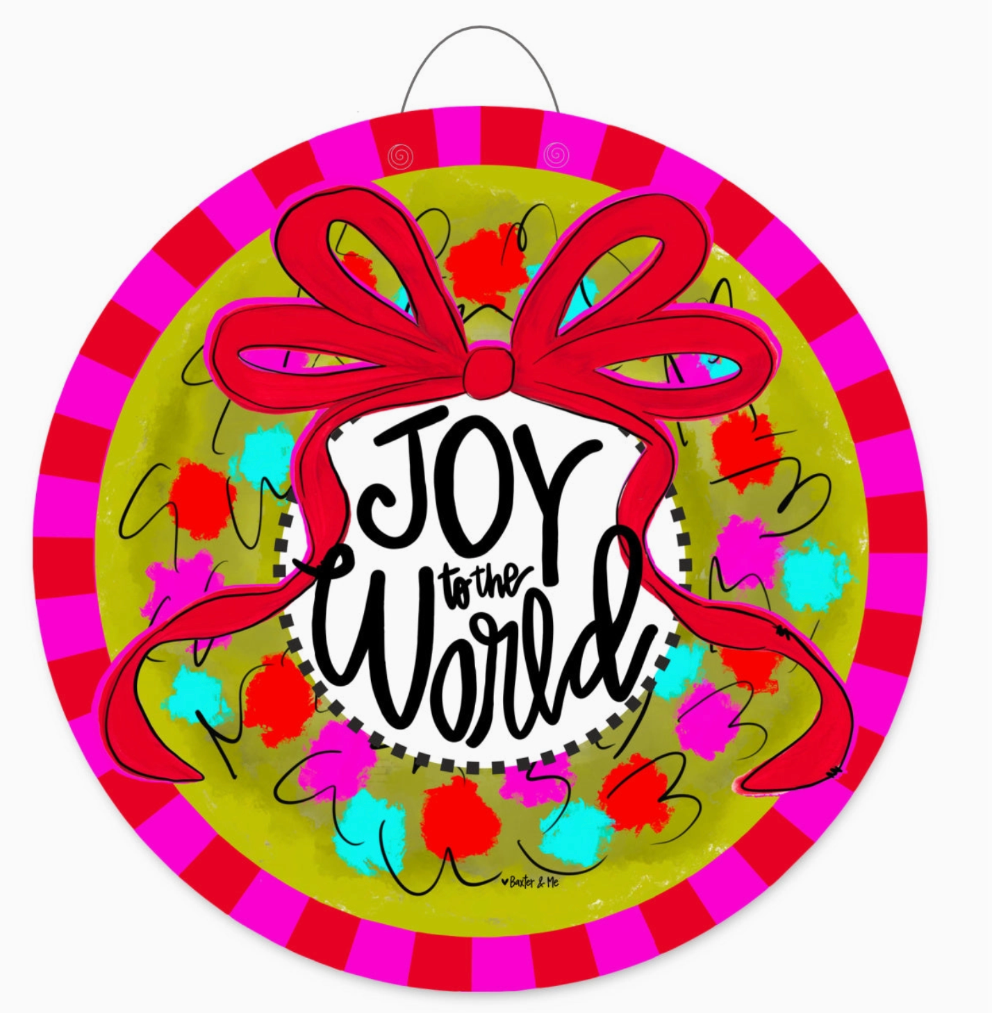Joy To the World Wreath Door Hanger