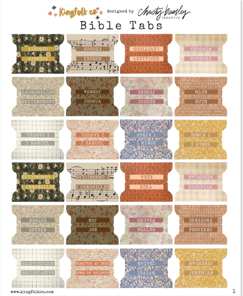 Kingfolk Bible Tabs