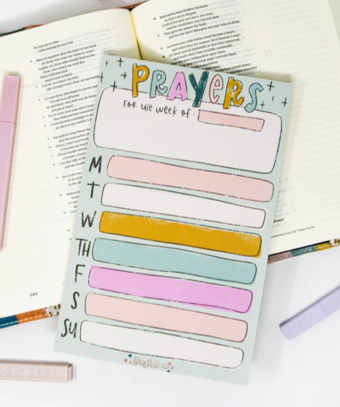 Weekly Prayers Large Notepad