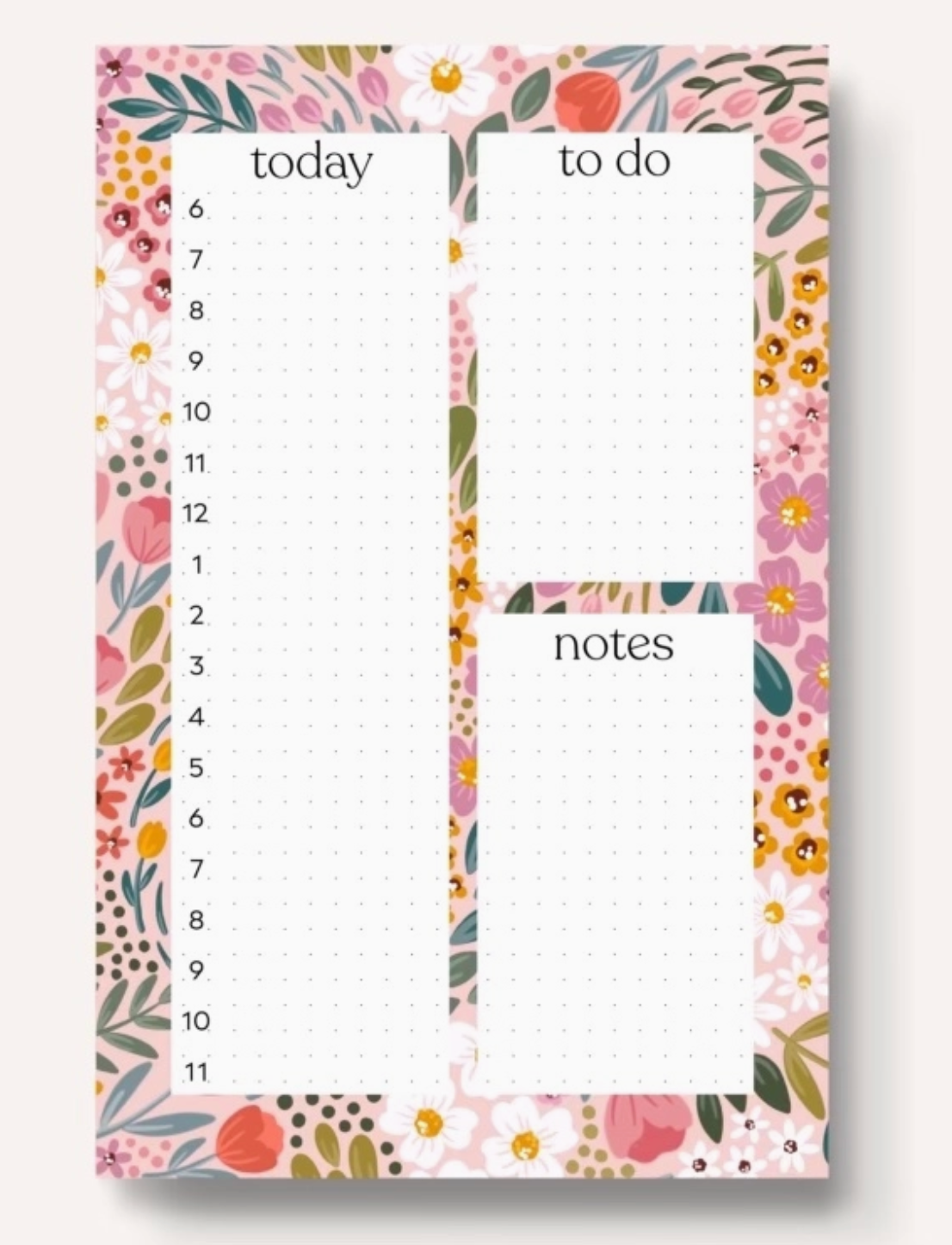 Hourly Daily Planner Notepad