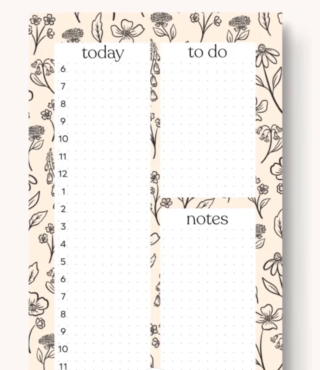 Hourly Daily Planner Notepad