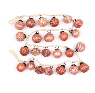 Embossed Mercury Glass Ornament Garland
