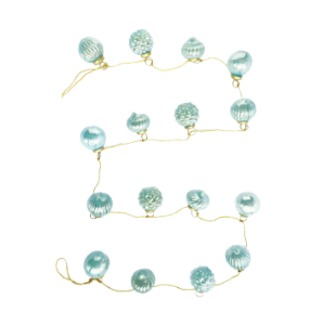 Embossed Mercury Glass Ornament Garland
