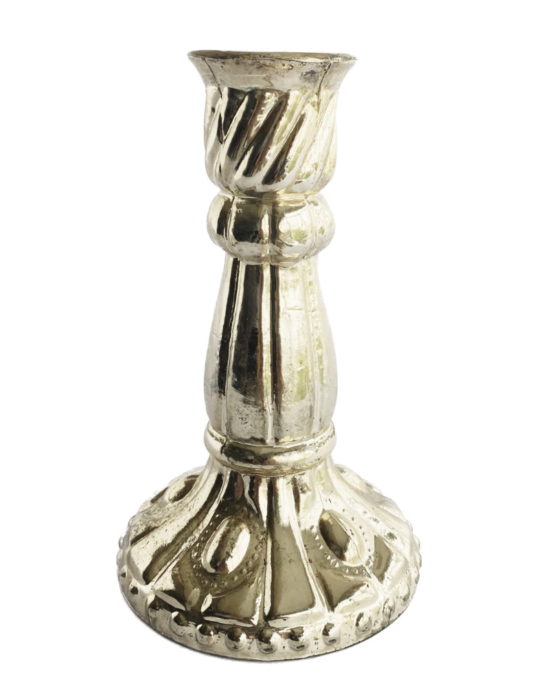 Mercury Glass Taper Holder