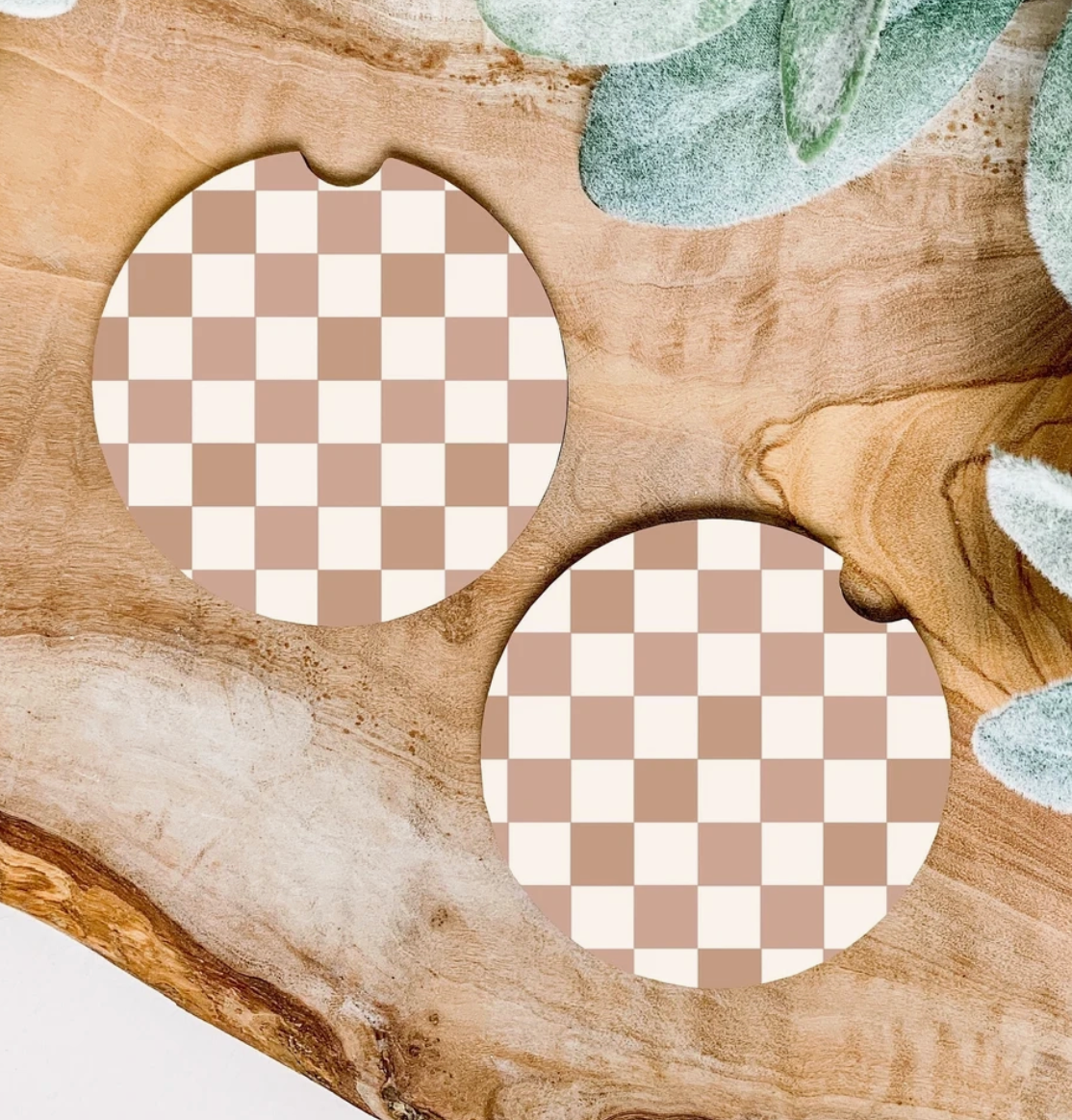 Checkered Car Coasters