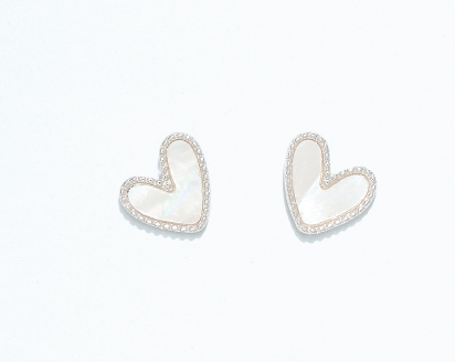 Pearlized Heart Cuties Earrings