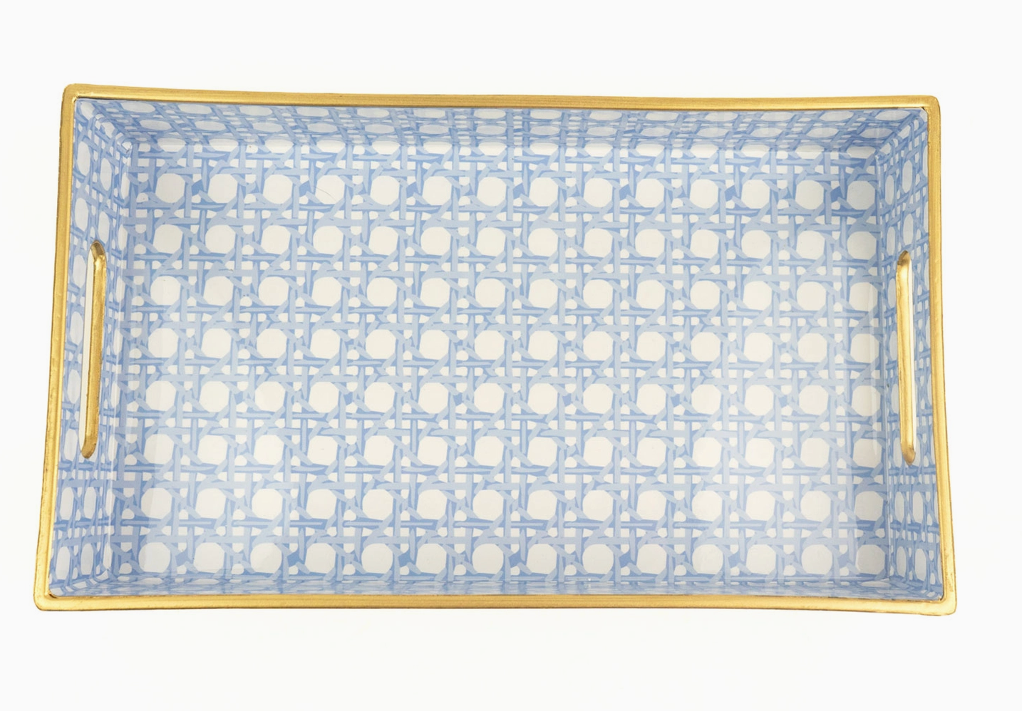 Blue Cane Vanity Tray