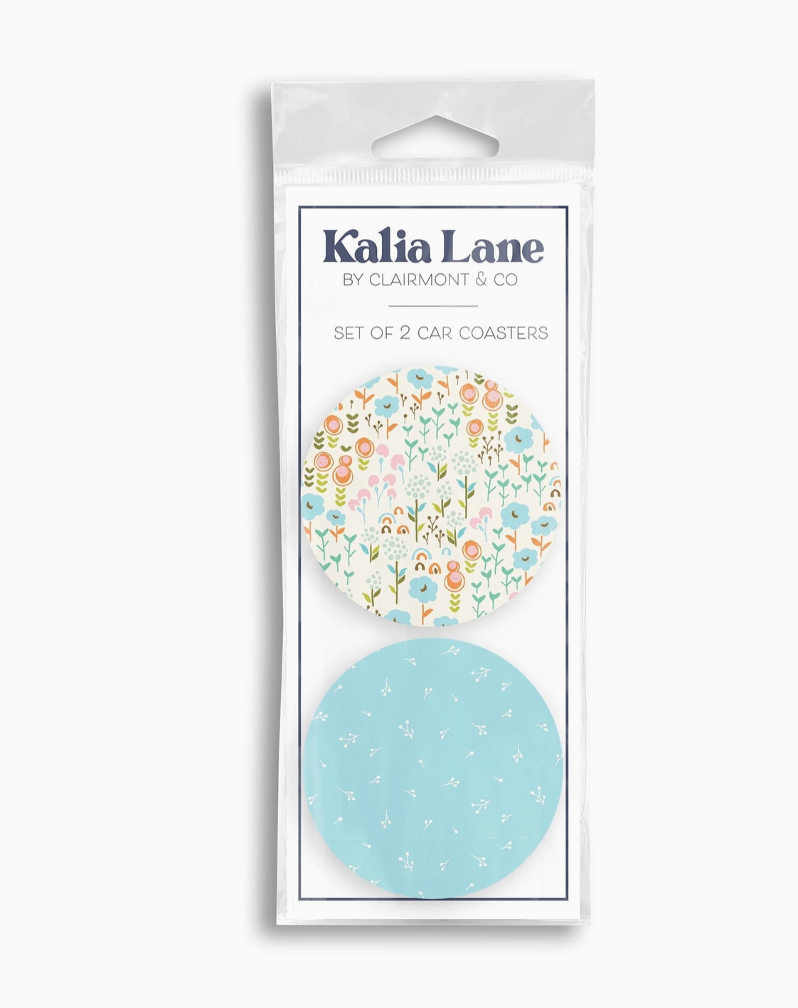 Blue Whimsical Car Coaster Pack