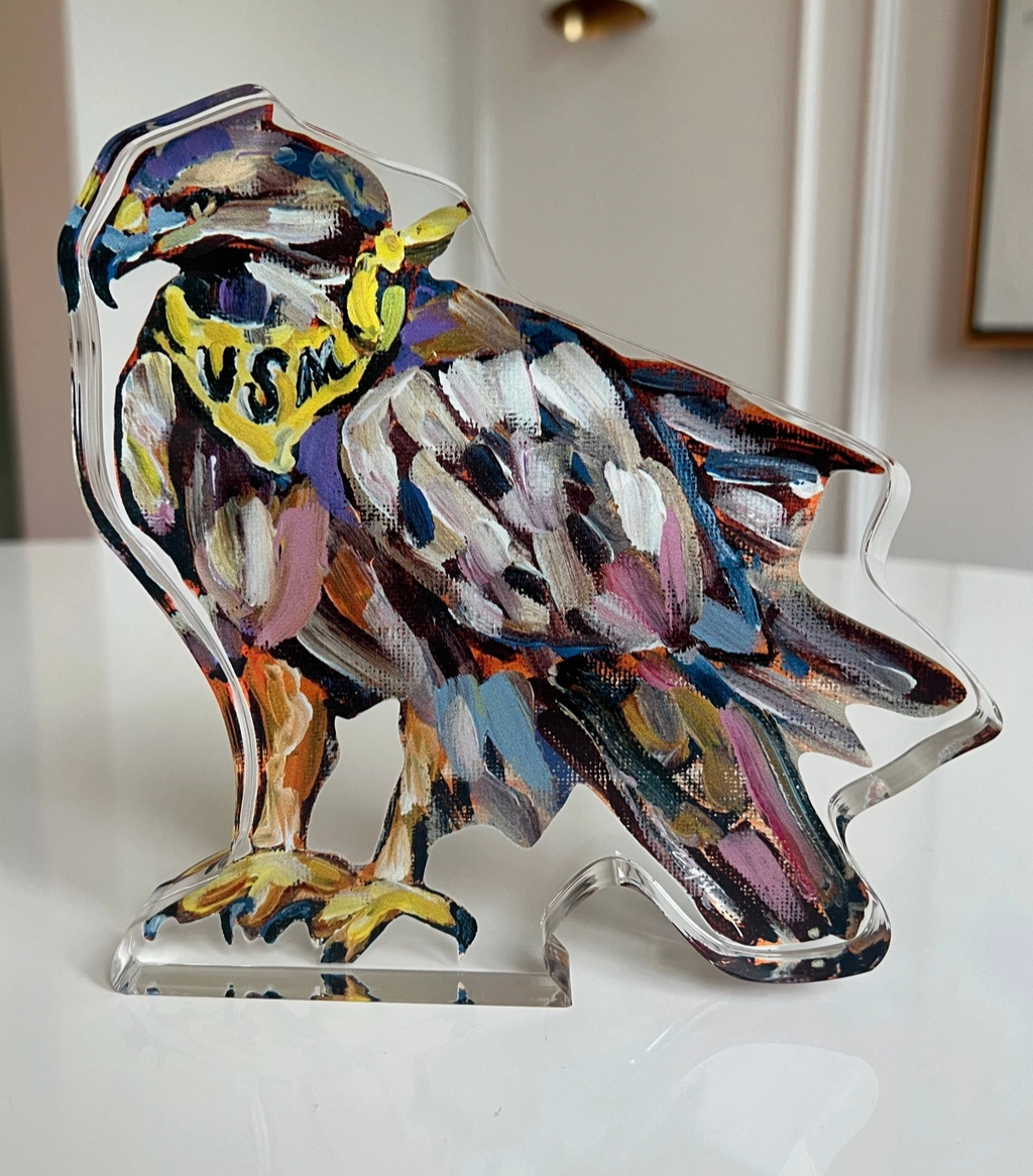 Golden Eagle Acrylic Block