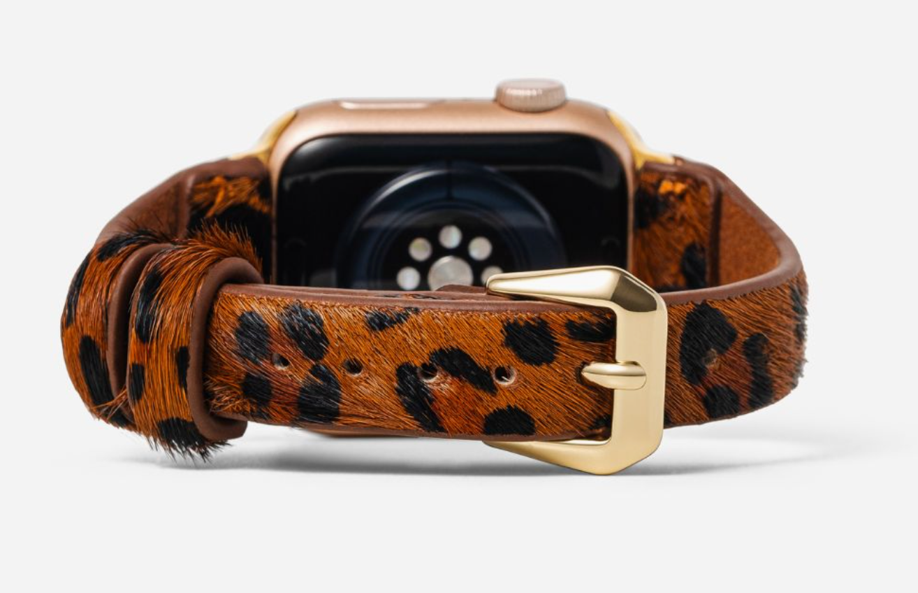 Panthera Brown Leather Apple Watch Strap