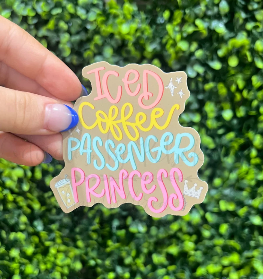 Iced Coffee Passenger Princess Sticker