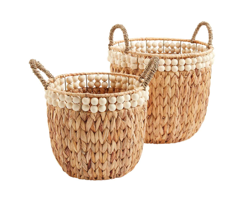 Hyacinth Double Bead Basket