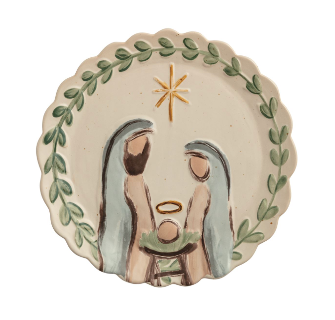 MT Nativity Round Platter