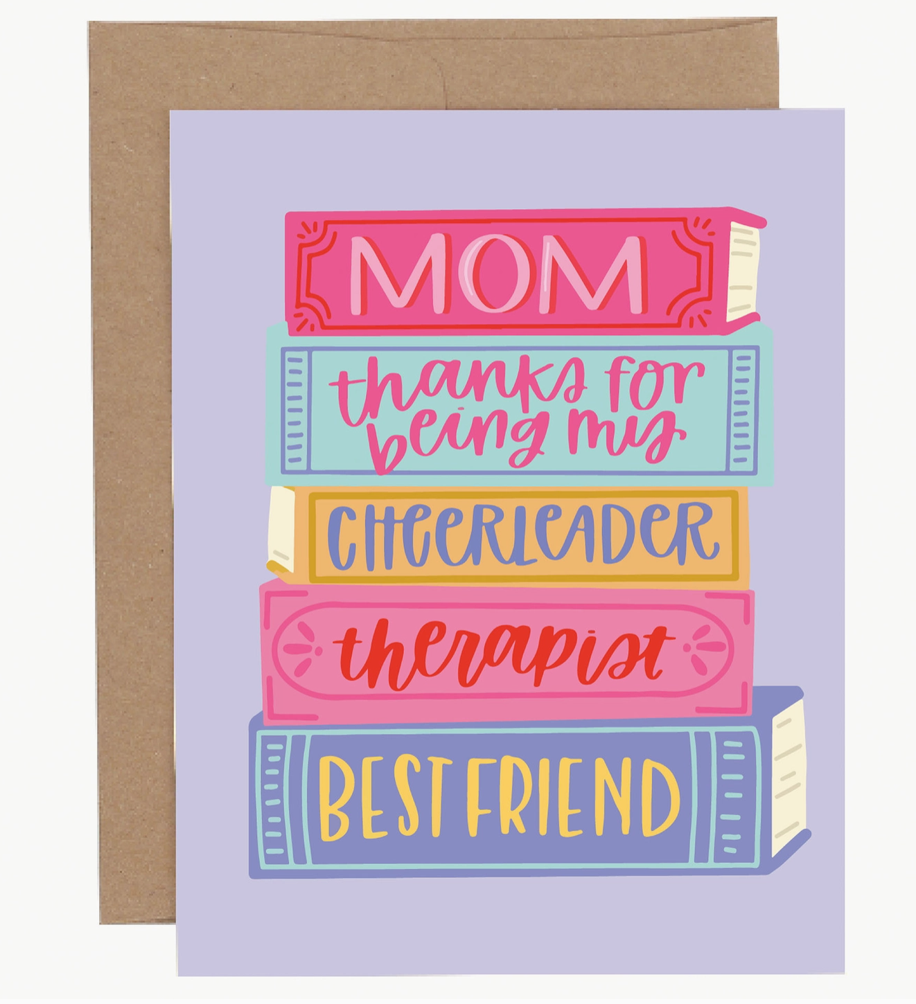 Mom Book Stack Mother's Day Greeting Card