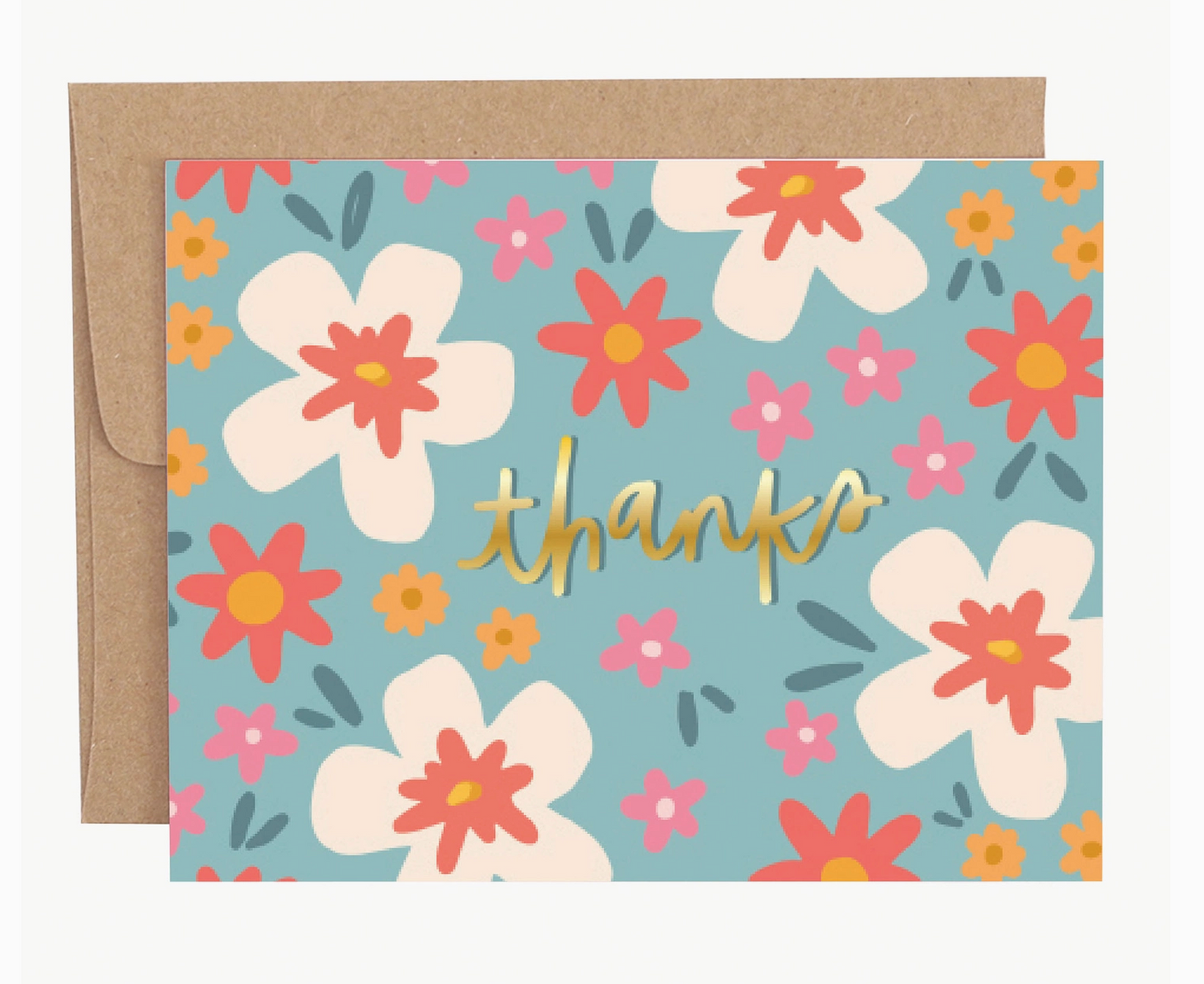Floral Thanks Greeting Card