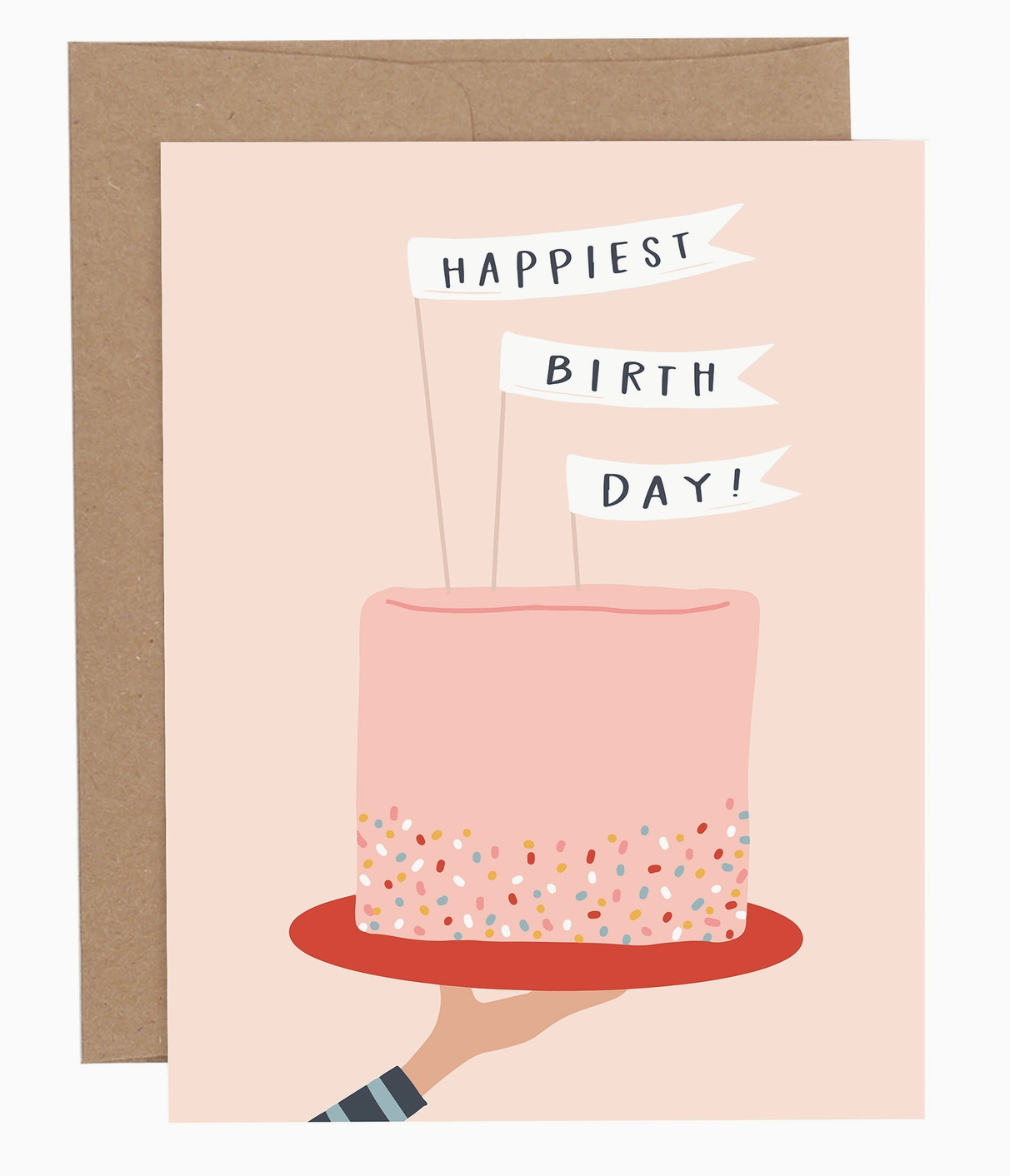 Sprinkled Cake Happiest Birthday Card