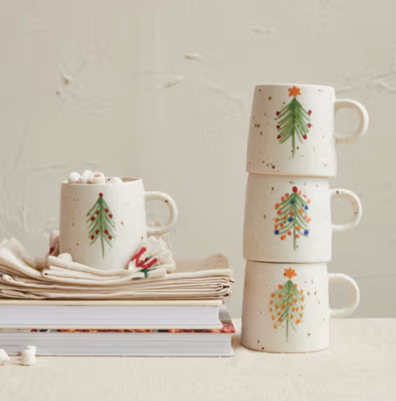 MT Assorted Christmas Tree Stoneware Mug