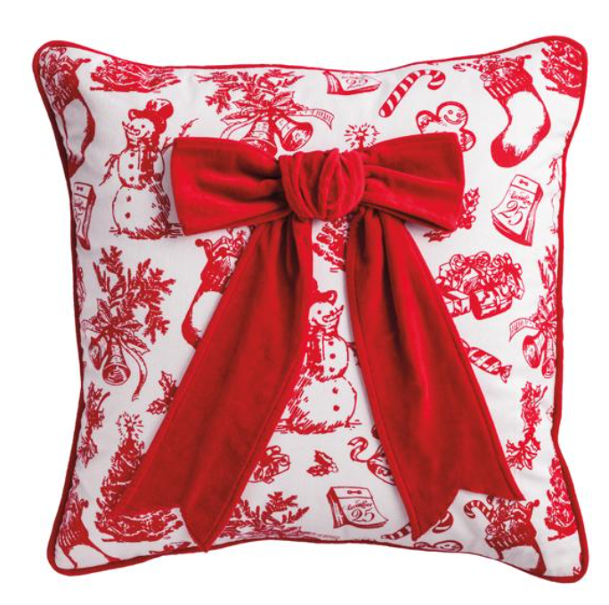 MT Bow Embellished Pillow