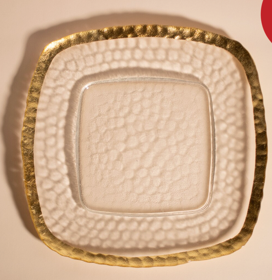 MT Palmer Textured Glass Plate