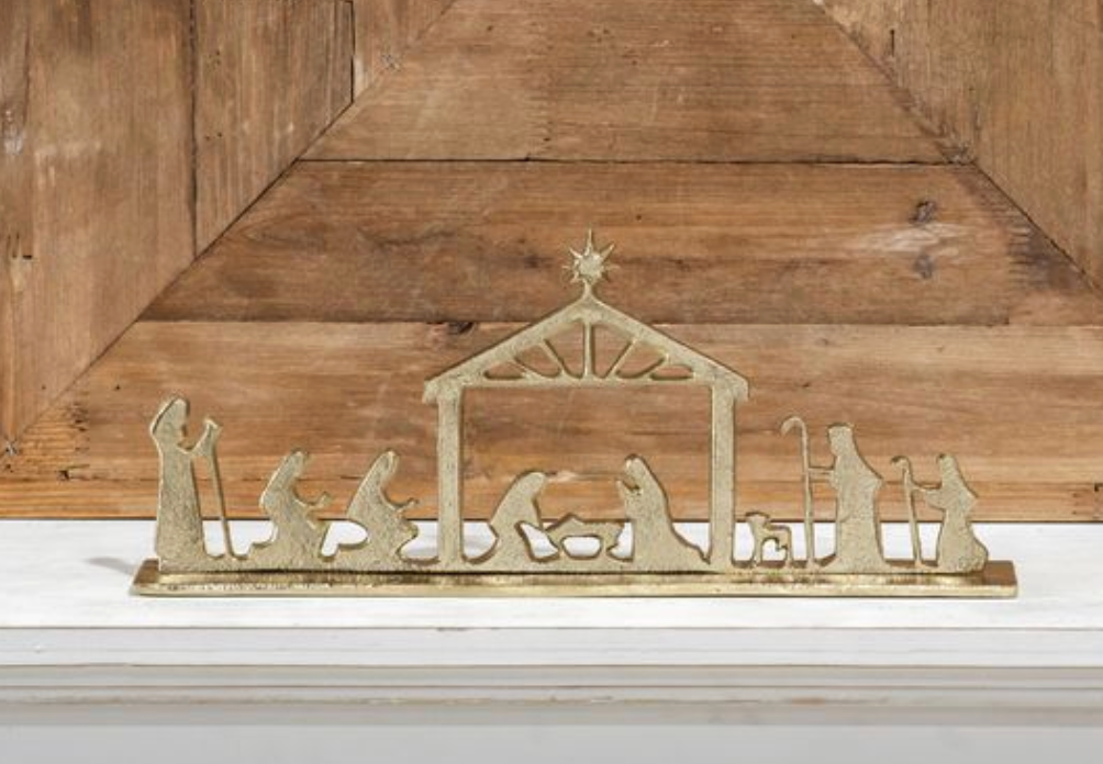 MT Gold Tabletop Nativity