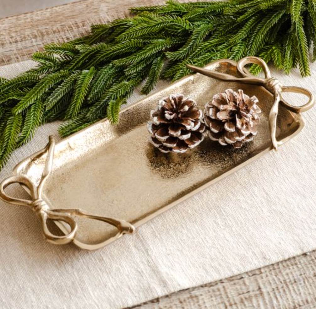 MT Gold Tray Ribbon Handles