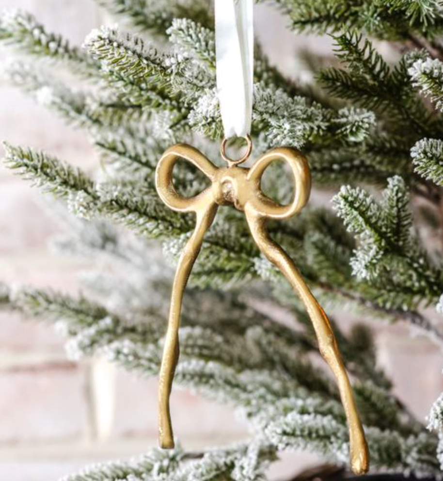 MT Gold Hanging Ribbon Ornament