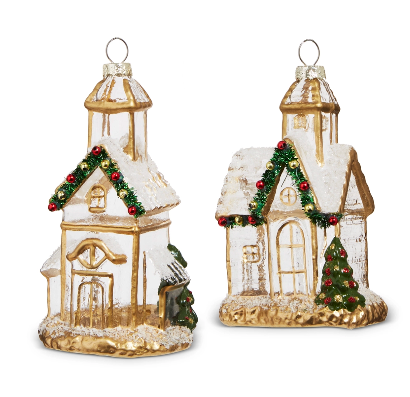 MT 5" Gold Church Ornament