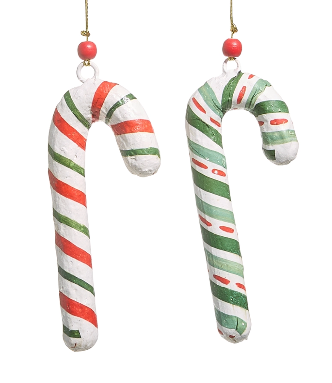 MT Paper Mache Candy Cane Ornament