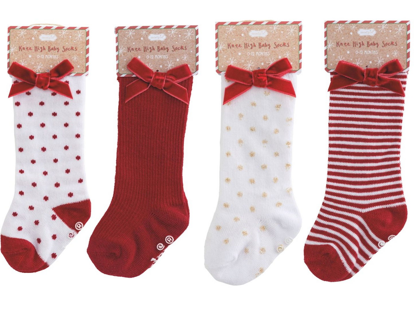 Girls Tall Bow Socks