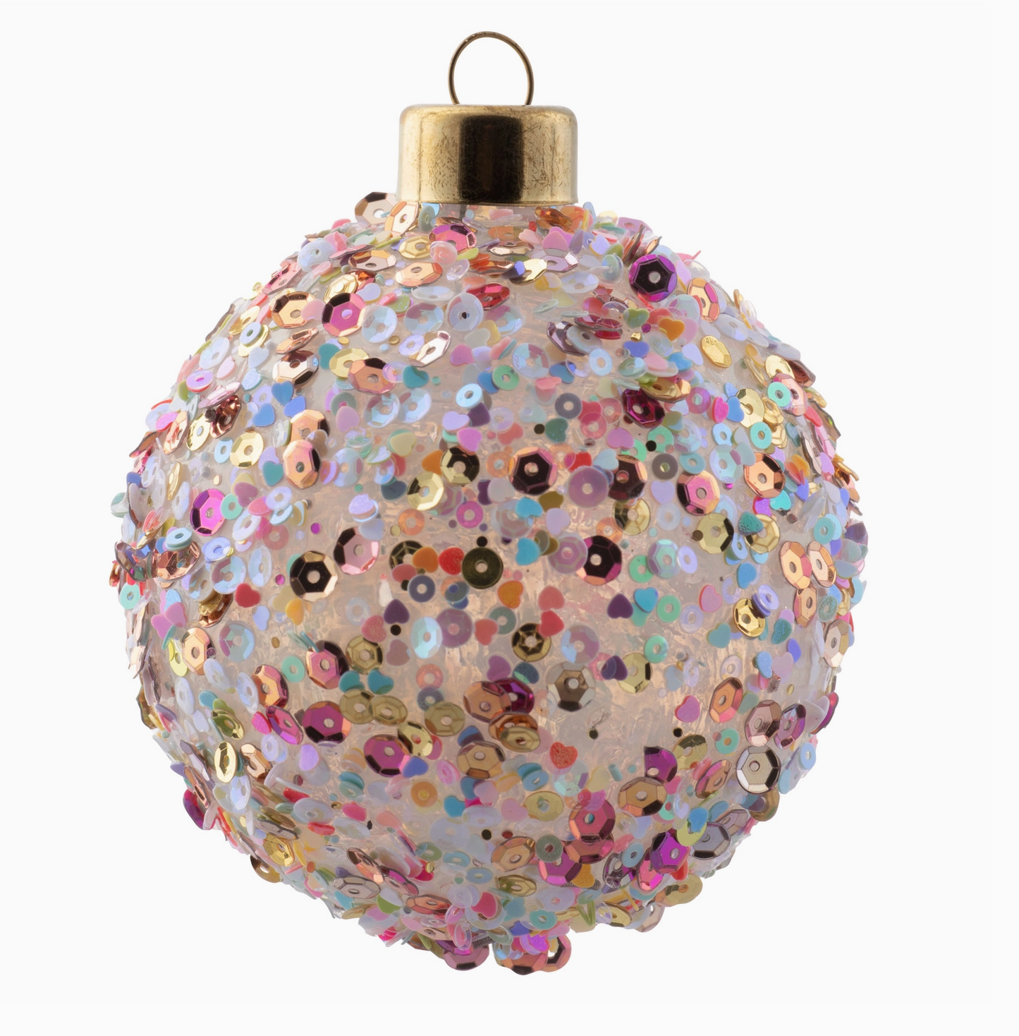 MT Sequin Confetti Glass Ornament