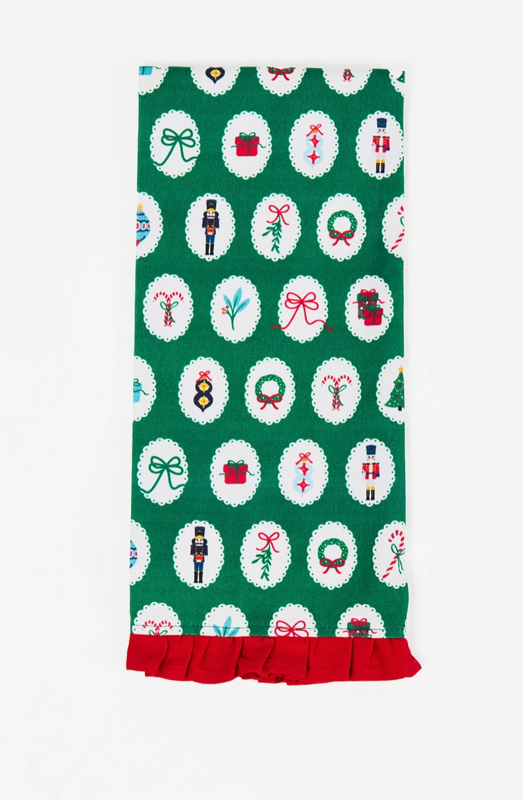 MT Mary Square Christmas Tea Towel