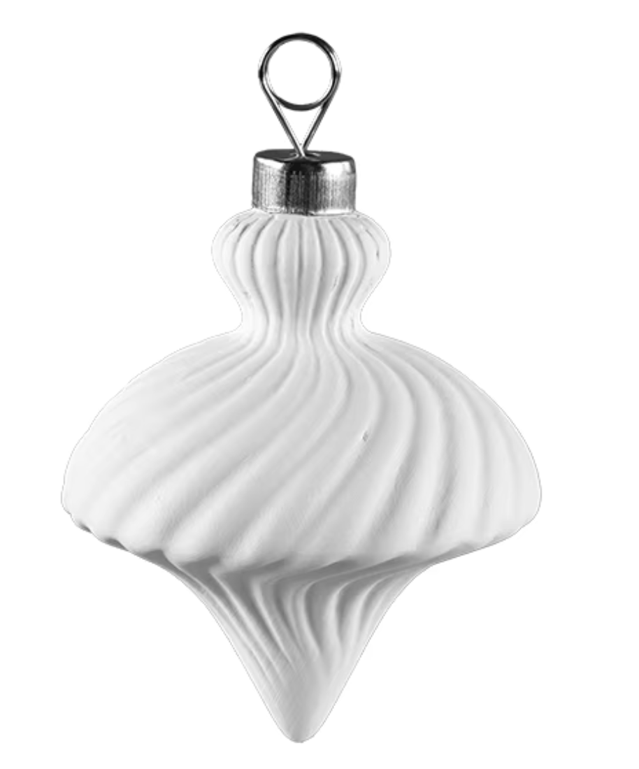 Ceramic Concave Flourish Ornament