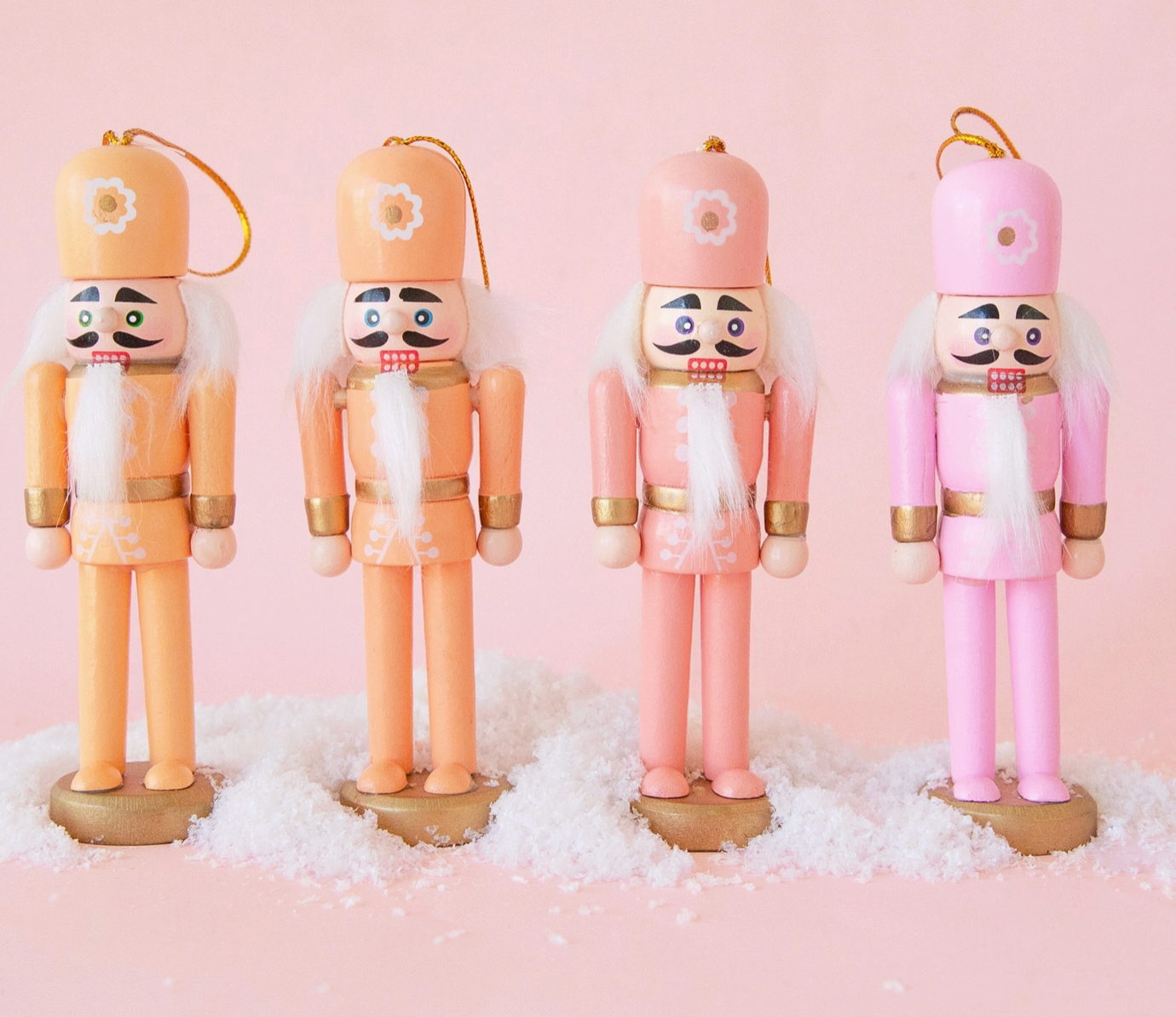 Pastel Nutcracker Ornament Set