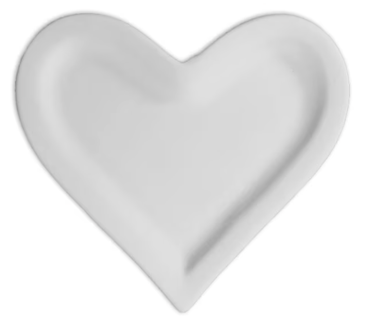 Ceramic Small Rim Heart Dish