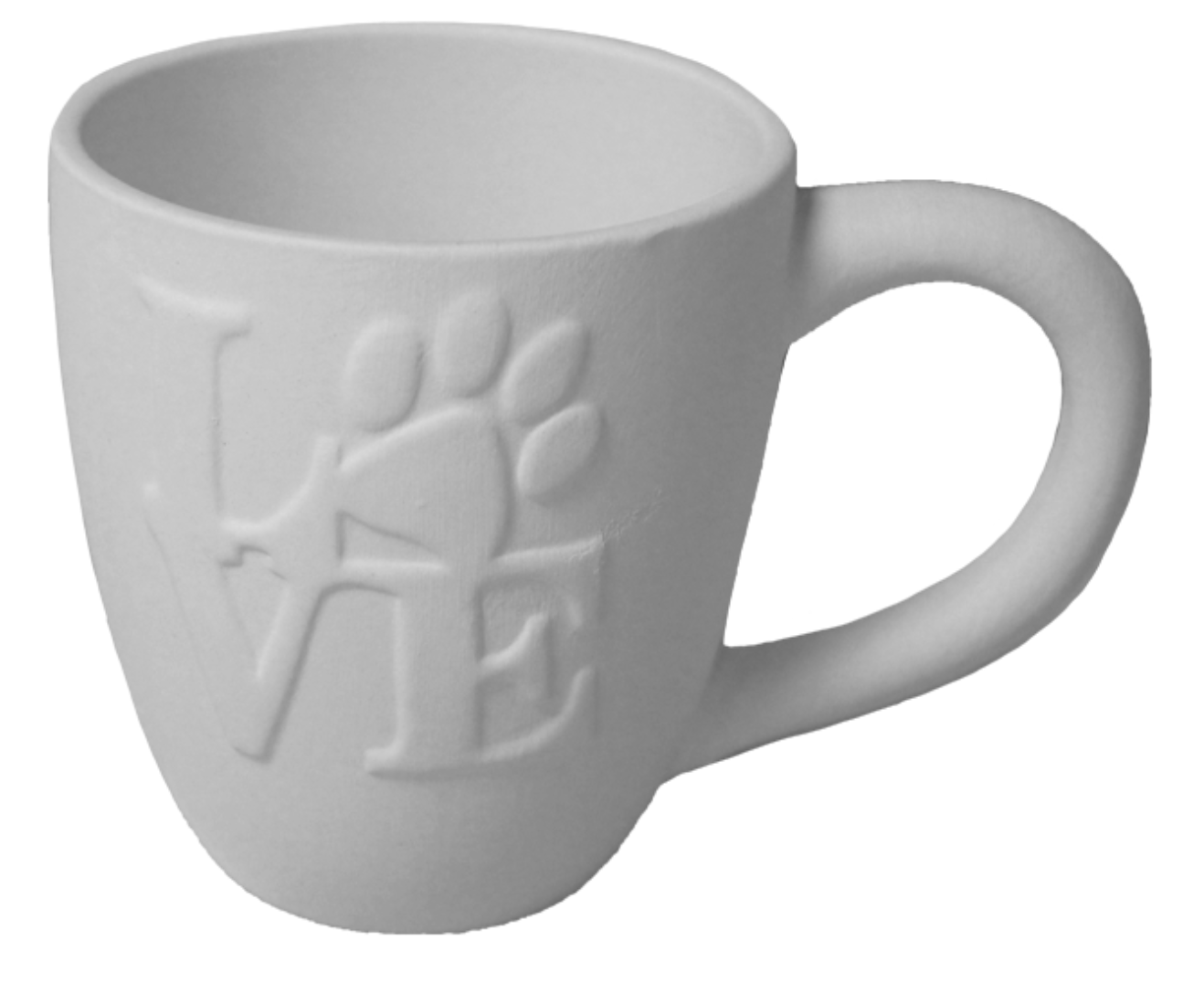 Ceramic Love Paw Print Mug