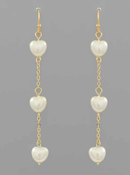 Pearl & Chain Linear Earrings