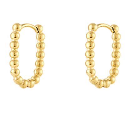 Gold Dot Oval Hoops